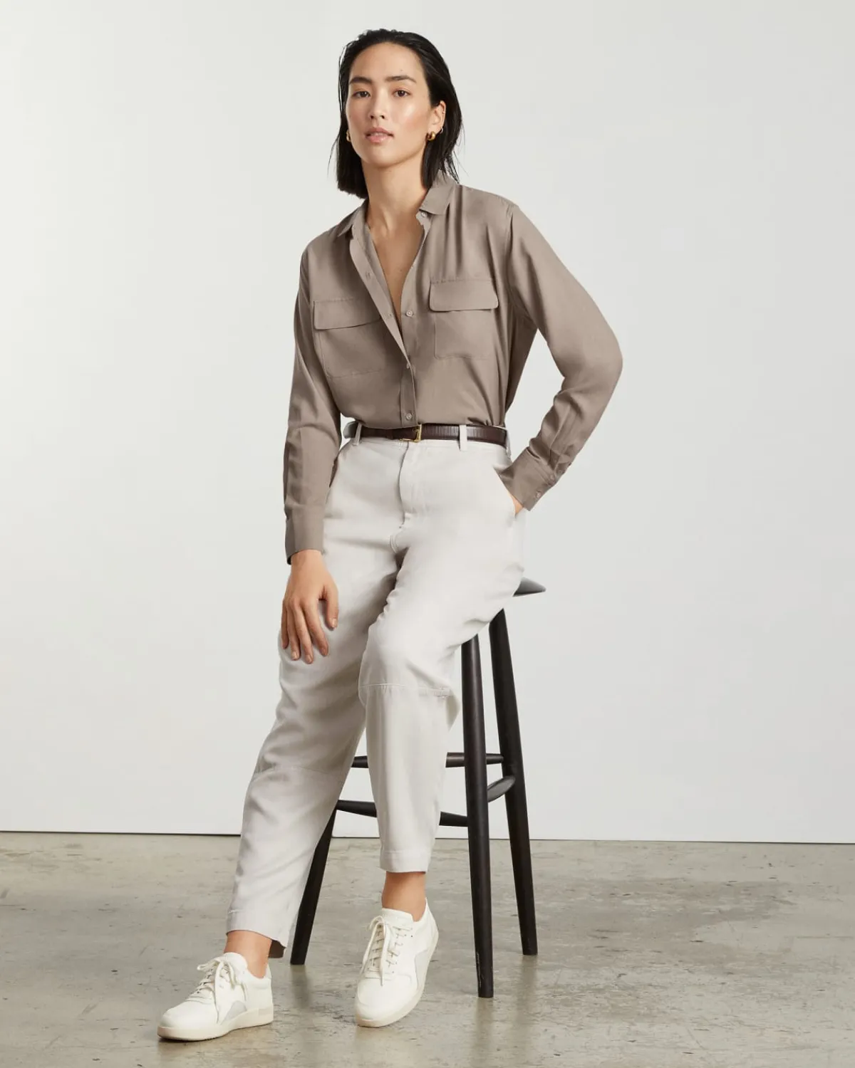 Everlane Tops*The Washable Silk Relaxed Shirt Burnt Sugar