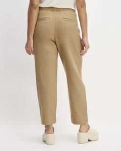 Everlane Pants|Tapered Pants*The Wool Flannel Pull-On Pant Tiger's Eye