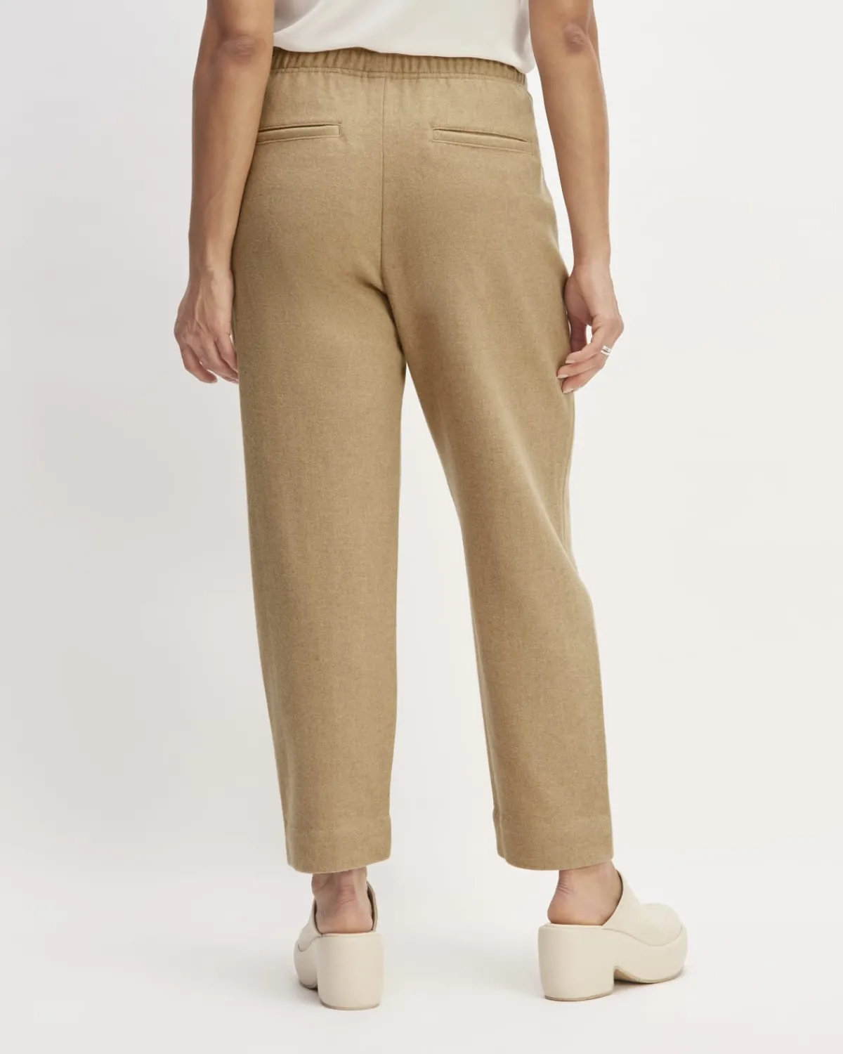Everlane Pants|Tapered Pants*The Wool Flannel Pull-On Pant Tiger's Eye